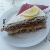lemon coconut cake at Cafe Harvest in Vienna