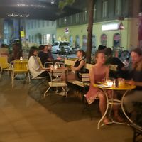 Outdoor seating at Cafe Harvest in Vienna