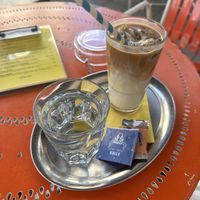 Iced latte with vanilla   at Cafe Harvest in Vienna