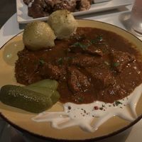 Gulasch  at Cafe Harvest in Vienna