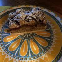 plum crumble cake  at Cafe Harvest in Vienna