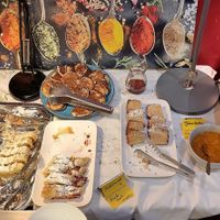Selection of strudels and cakes included in the brunch buffet. at Cafe Harvest in Vienna