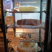 Cake selection at Cafe Harvest in Vienna