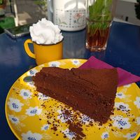 Chocolate - nut cake at Cafe Harvest in Vienna