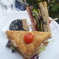 Club sandwich at Cafe Harvest in Vienna