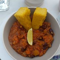 Chili sin carne (daily menu) at Cafe Harvest in Vienna