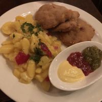 Schnitzel  at Cafe Harvest in Vienna