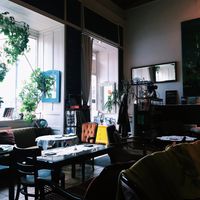 Cozy interior at Cafe Harvest in Vienna