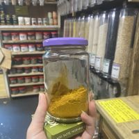 Veggie stock cubes & miles curry powder   at The New Leaf Co-op in Edinburgh