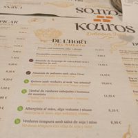 Además platos del día: arroz de verduras con algas 17€/pers, mín 2 pers at Kairos  in Lescala