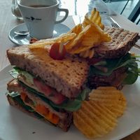 Vegan club sandwich at Koffie & Zo in Amsterdam
