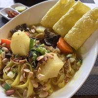 Veganized Mi Quang  at Padma Vietnamese Restaurant in Pokhara