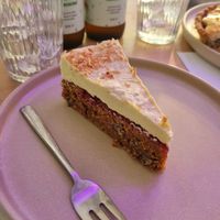 Carrot cake at Zgoda Cafe in Krakow