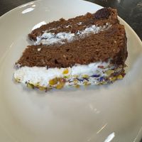 Carrot and pistachio cake at Abbotsbury Subtropical Gardens - The Tea Room in Weymouth
