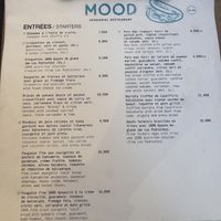 Menu  at Mood Sensorial Restaurant in Escaldes-engordany