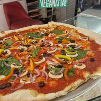 Vegan option is well marked at Pizzanista Tokyo  in Tokyo
