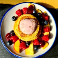 Sweet pancakes at Loaf BnB in Berwick-upon-tweed