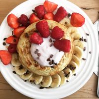 Sweet chickpea pancakes at Loaf BnB in Berwick-upon-tweed