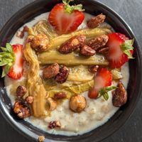 Porridge with fruit and nuts at Loaf BnB in Berwick-upon-tweed