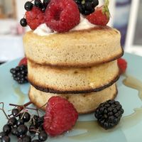 Sweet fruit crumpet stack   at Loaf BnB in Berwick-upon-tweed