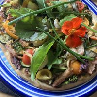 Foraging pizza was DELICIOUS   at Loaf BnB in Berwick-upon-tweed