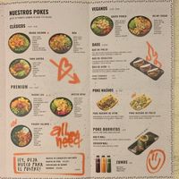 menu part 2  at Koa Poke Vialia Vigo in Vigo