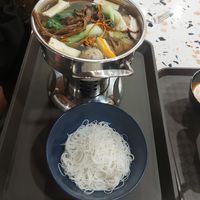 Bee hoon mushroom steamboat at Veggie House 一芳 - HarbourFront in Central Singapore