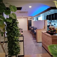 Chef Rick was also Carpenter Rick for most of the construction of the restaurant. His friends and family helped paint and plaster the walls. It's very warm and inviting. at The Veggie Table in Sendai