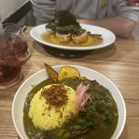 Green curry  at The Veggie Table in Sendai