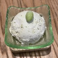 Edamame ice creamm  at The Veggie Table in Sendai