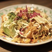 vegan & gluten-free Yakisoba noodles  at Shinsekai Paprika Shokudo Vegan in Osaka