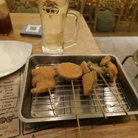 Kushikatsu at Shinsekai Paprika Shokudo Vegan in Osaka