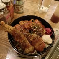 Earthmeat cutlet bowl at Shinsekai Paprika Shokudo Vegan in Osaka
