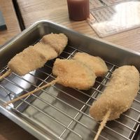 Kushikatsu at Shinsekai Paprika Shokudo Vegan in Osaka
