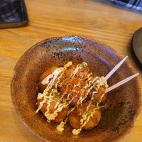 Vegan takoyaki at Shinsekai Paprika Shokudo Vegan in Osaka
