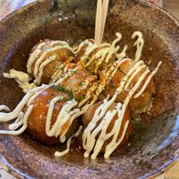 Takoyaki  at Shinsekai Paprika Shokudo Vegan in Osaka
