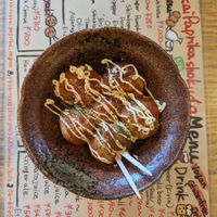 Takoyaki at Shinsekai Paprika Shokudo Vegan in Osaka