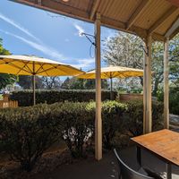 Outside at The Yellow House Cafe in Whanganui