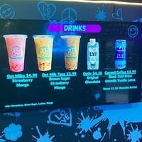 Wall menu  at MidnighTreats in Alexandria