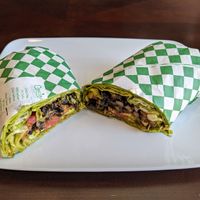 Black bean with avocado and spinach tortilla. at Conscious Cravings - South Austin in Austin