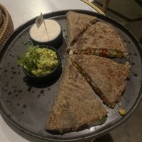 vegan quesadilla  at Happy Allergy Bakery in Chiang Mai
