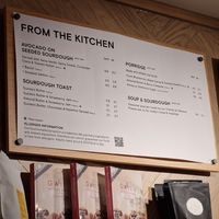 Menu board at GAIL's Bakery in Wilmslow