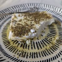 Vegan feta at Taverna Mezedofolia in Crete