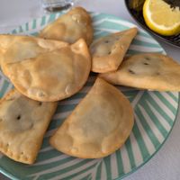 Fennel spinach pie at Taverna Mezedofolia in Crete