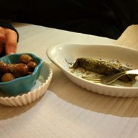 Rolinho de couve e azeitonas at Sabores do Sebouh in Porto