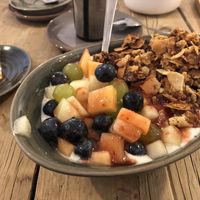 Yoghurt which can be made vegan  at Lieblingskaffee in Osnabrueck