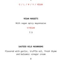Vegan and veggie menu  at Casa Cook Rhodes in Rhodes