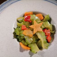 one of the dishes (I forgot to take pics of the other ones) at San Shan Shu Yan - 三山小筑素食茶餐厅 in Lanzhou