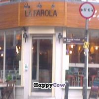 outside at La Farola in North London
