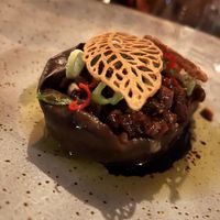 Smoked eggplant salad   at Gaea in Rhodes